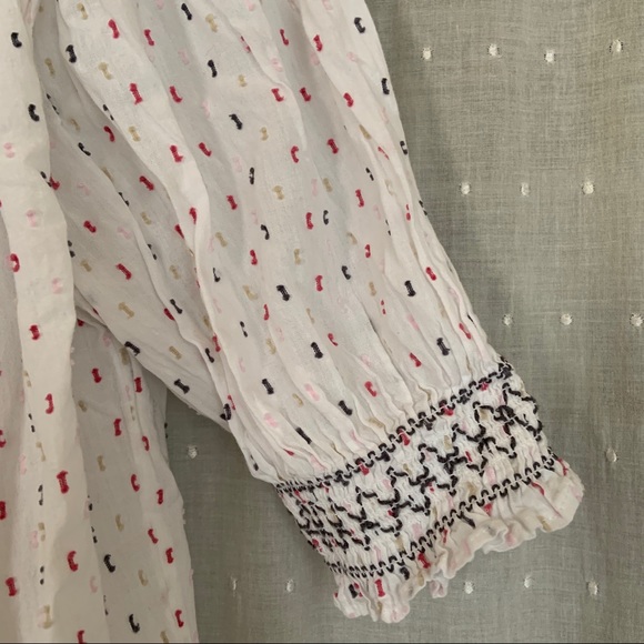 Loft Swiss Dot Smocked Top - Picture 3 of 5